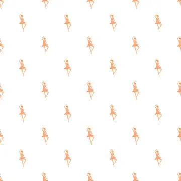 Seamless ballerina pattern dancing with grace and elegance Stock Illustration