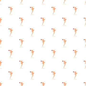 Seamless ballet dancer pattern on white background Stockillustratie