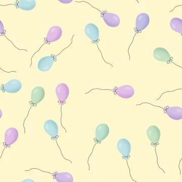 Seamless balloon pattern. Party background Stock Illustration