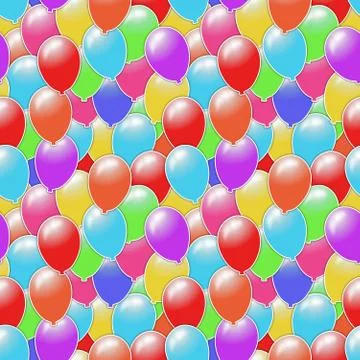 Seamless Balloons Background Illustrazione stock