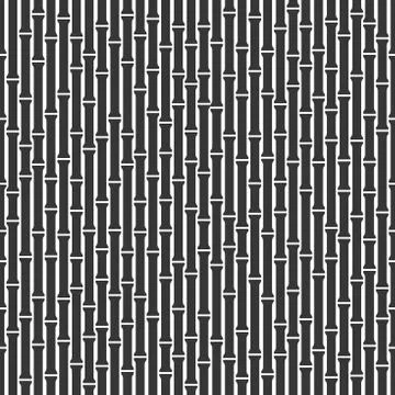 Seamless Bamboo Background Pattern on White Back. Vector Stock Illustration