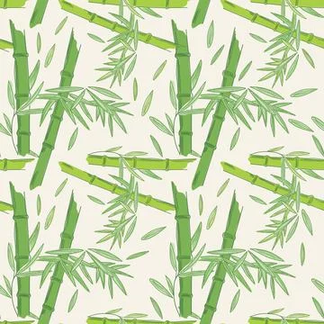 Seamless bamboo pattern Stock Illustration