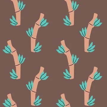 Seamless bamboo pattern for nature inspired design Stock Illustration