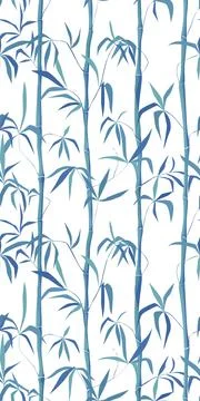 A seamless bamboo vector pattern Stock Illustration
