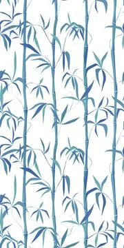 A seamless bamboo vector pattern Illustrazione stock