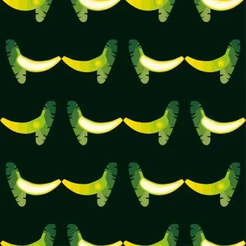 Seamless banana pattern. Background is on a separate layer, so you can easily Ilustración de archivo