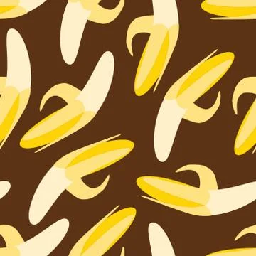 Seamless banana pattern Stock Illustration