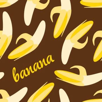 Seamless banana pattern Stock Illustration