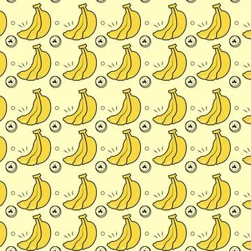 Seamless Banana Pattern Stock Illustration