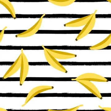 Seamless Bananas Pattern Stock Illustration