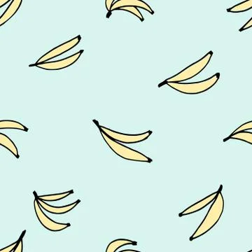 Seamless Bananas Pattern Stock Illustration