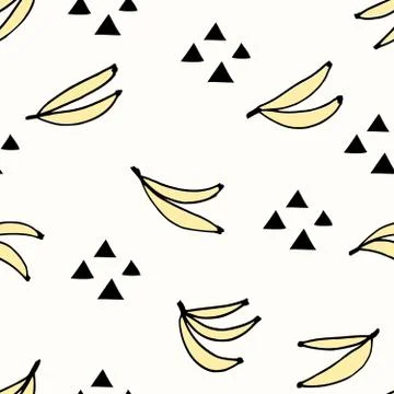 Seamless Bananas Pattern Stock Illustration
