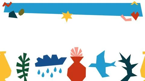 Seamless banner with colorful elements. Stock Illustration