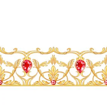 Seamless baroque border Stock-Illustration