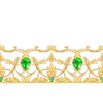 Seamless baroque border Stock-Illustration