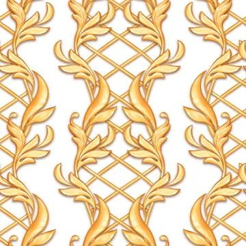 Seamless baroque pattern 25 Stock Illustration
