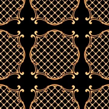 Seamless baroque pattern Illustrazione stock