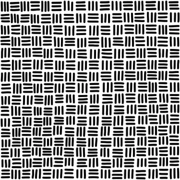Seamless basketweave pattern tile in black and white Stockillustratie