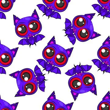 Seamless bat pattern for Halloween .Vector illustration Illustrazione stock