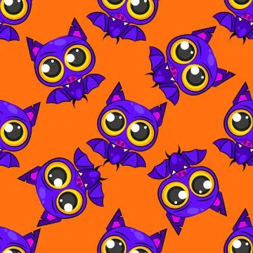 Seamless bat pattern for Halloween .Vector illustration Illustrazione stock