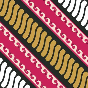 Seamless batik pattern motif indonesia design graphic イラスト素材