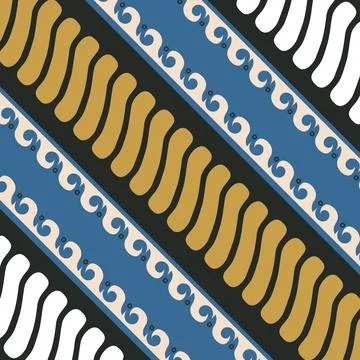 Seamless batik pattern motif indonesia design texture Stock Illustration