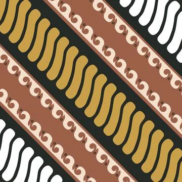 Seamless batik pattern motif indonesia design wallpaper 스톡 일러스트