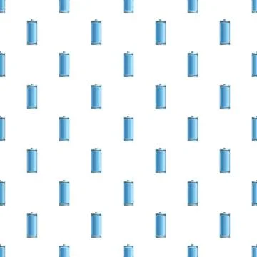 Seamless battery pattern creating white background technology energy Illustrazione stock