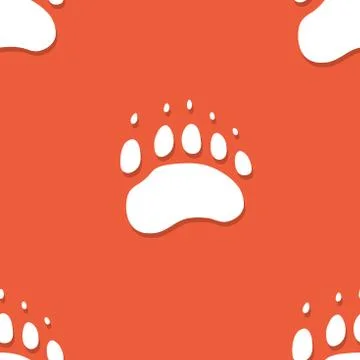 Seamless bear footprint pattern Stock-Illustration