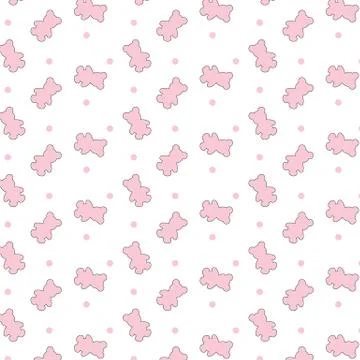 Seamless bear pattern/ cartoon bear Stock Illustration