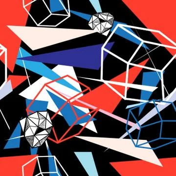 Seamless beautiful geometric pattern Stock Illustration