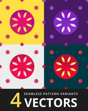 Seamless beautiful geometry pattern with gradient colours Illustrazione stock