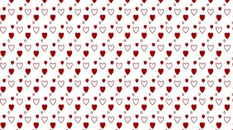 Seamless Beautiful Heart Pattern Background Stock Illustration