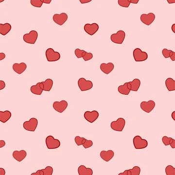 A seamless beautiful heart pattern. Valentines Day. Love. Wedding Stock Illustration