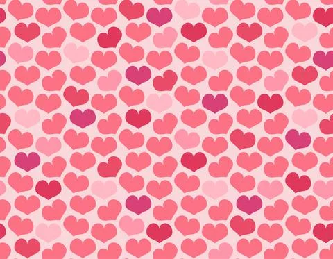 A seamless beautiful heart pattern. Valentines Day. Love. Wedding Stock Illustration