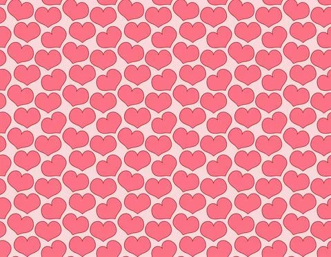 A seamless beautiful heart pattern. Valentines Day. Love. Wedding Stock Illustration