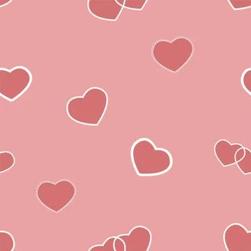 A seamless beautiful heart pattern. Valentines Day. Love. Wedding Stock Illustration