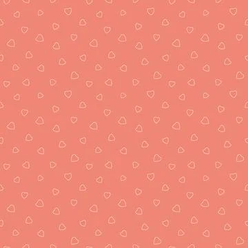 A seamless beautiful line heart pattern. Valentines Day. Love. Wedding Stock Illustration