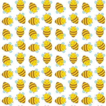 Seamless bees pattern 库存插图