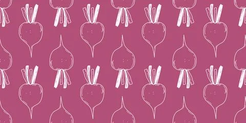 Seamless beetroot pattern Vector graphics Stock Illustration