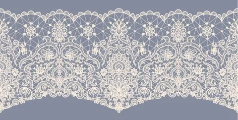 Seamless beige lace Stock Illustration