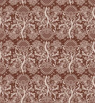 Seamless beige lace Stock Illustration