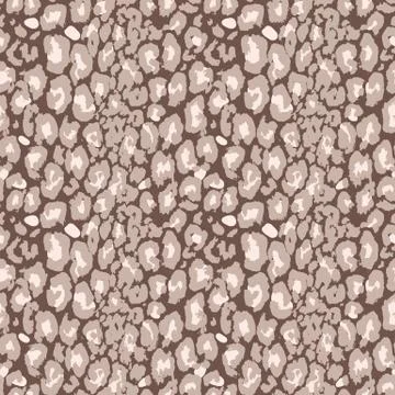 Seamless beige leopard pattern. Animal skin grunge texture. Vector illustration. Stock Illustration