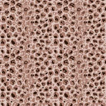 Seamless beige leopard pattern. Animal skin grunge texture. Vector illustration. Illustrazione stock