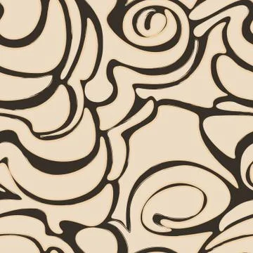 Seamless beige pattern for decoration of fabric or wrapping paper. Stock Illustration