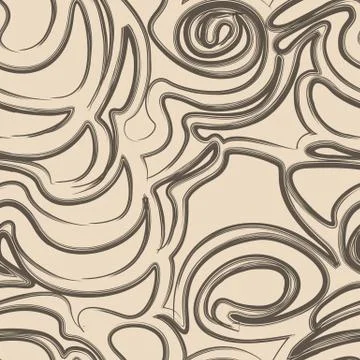 Seamless beige pattern for decoration of fabric or wrapping paper. Stock Illustration