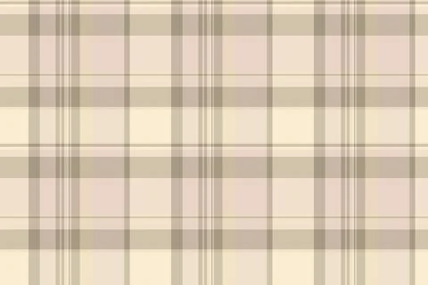 Seamless beige plaid pattern featuring a classic herringbone texture. This el Stock Illustration