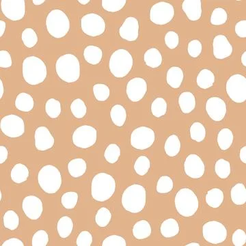 Seamless beige polka dots pattern. Abstract background Stock Illustration