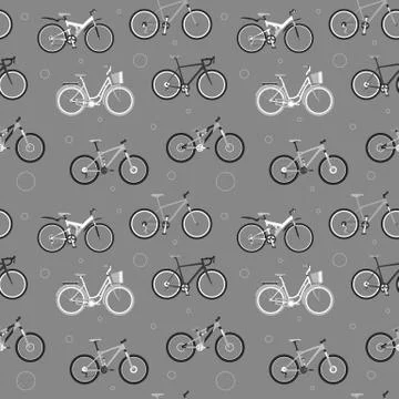 Seamless Bicycle Pattern Illustrazione stock