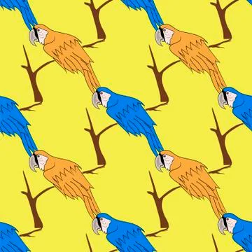 Seamless Bird Pattern イラスト素材